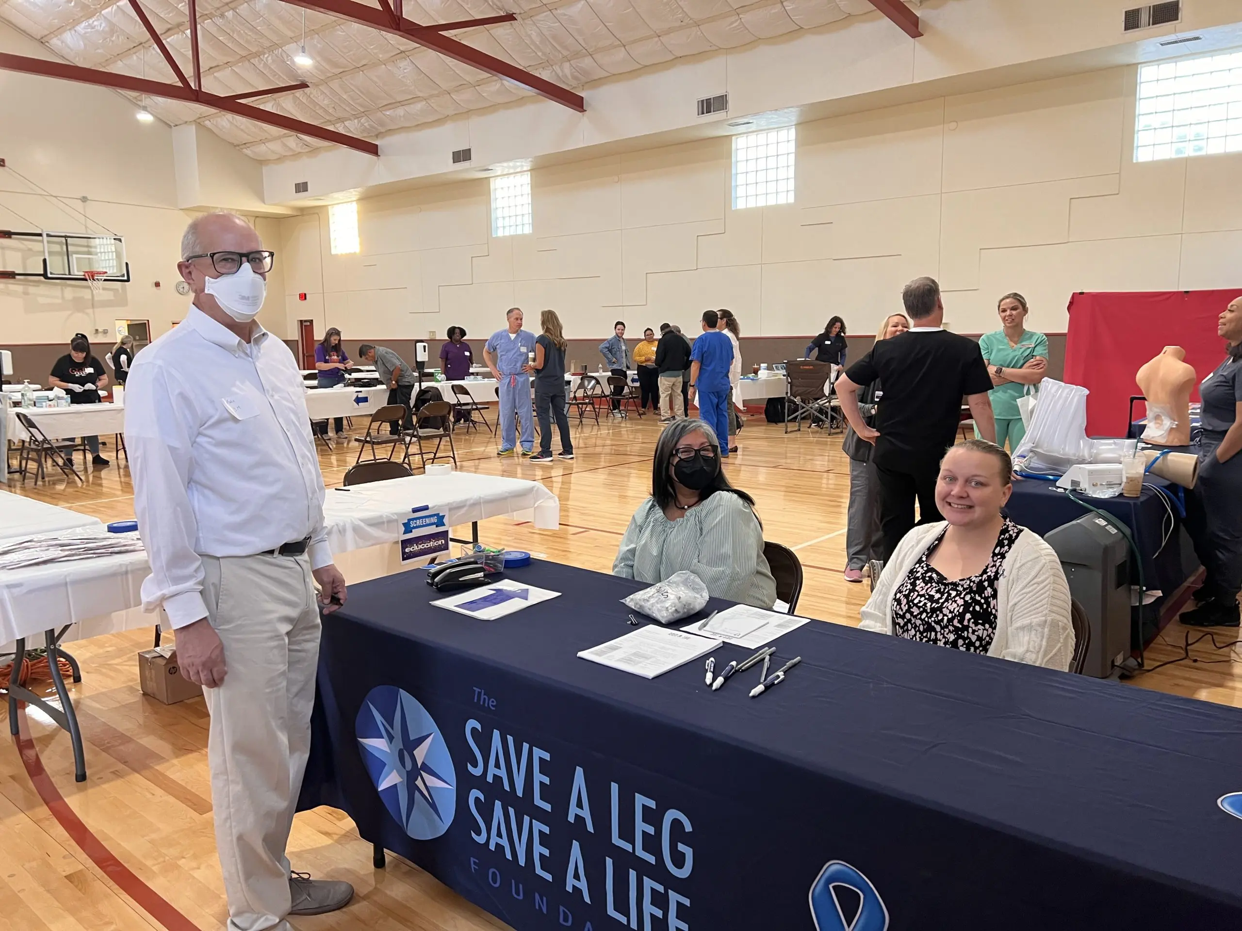 A SALSAL community screening event in a gymnasium