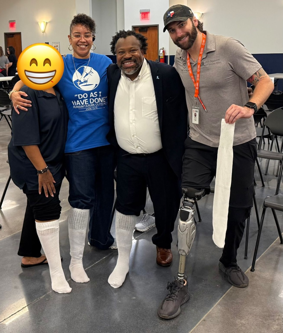 SALSAL supporters wearing white socks at the Houston screening