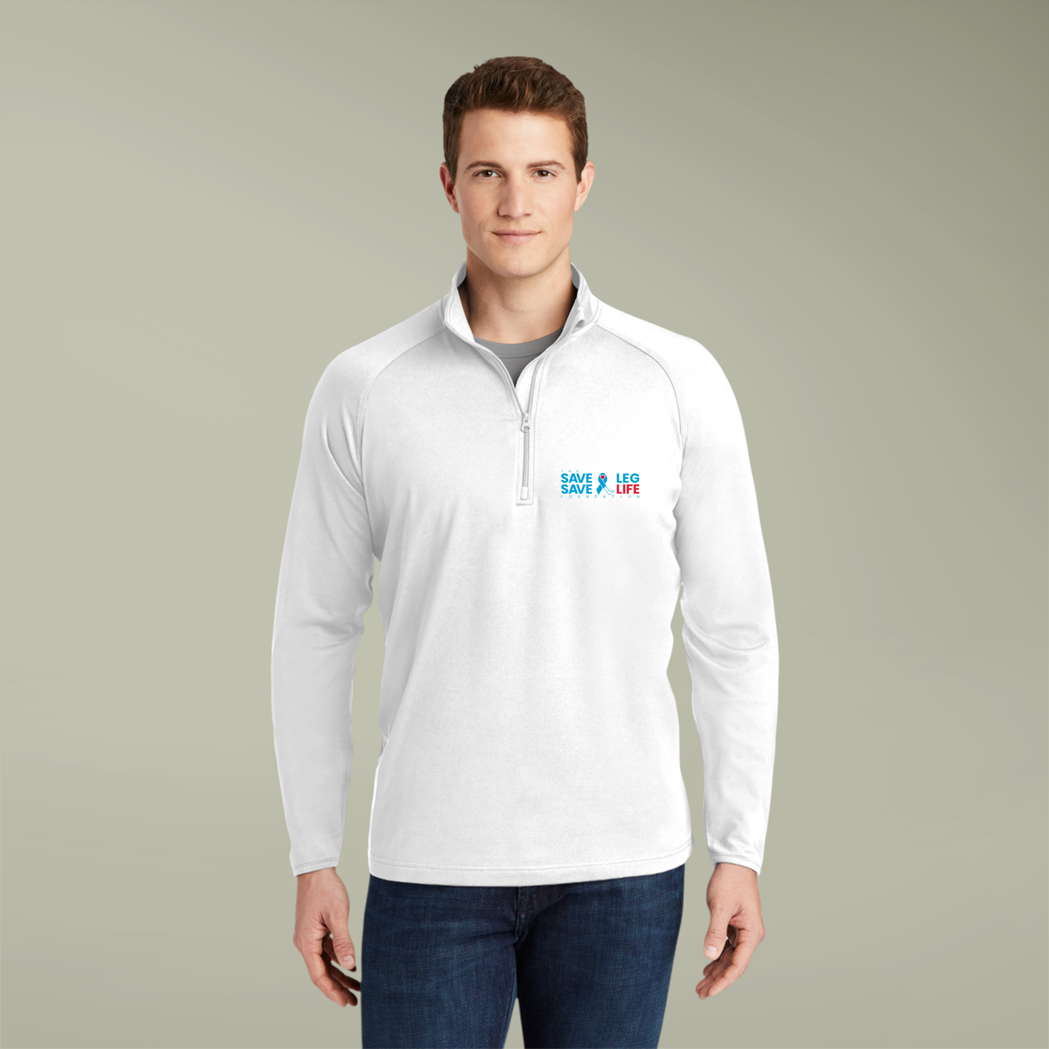 Embroidered Quarter-Zip Pullover